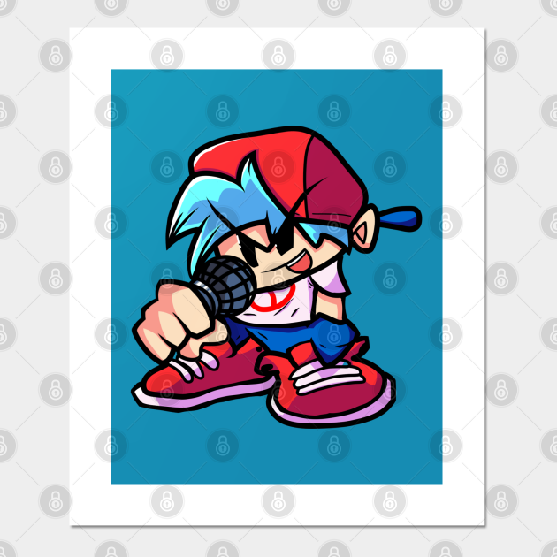 BoyFriend FNF Detailed Version Fnf Posters and Art Prints TeePublic